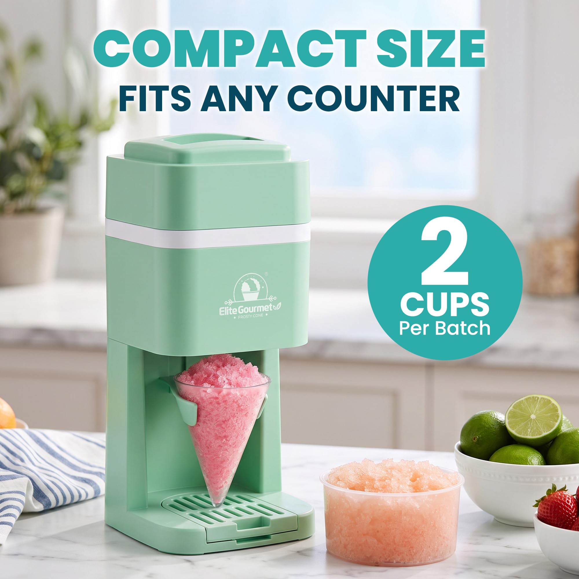 Elite Gourmet Snow Cone Maker - Instant Shaved Ice! -3