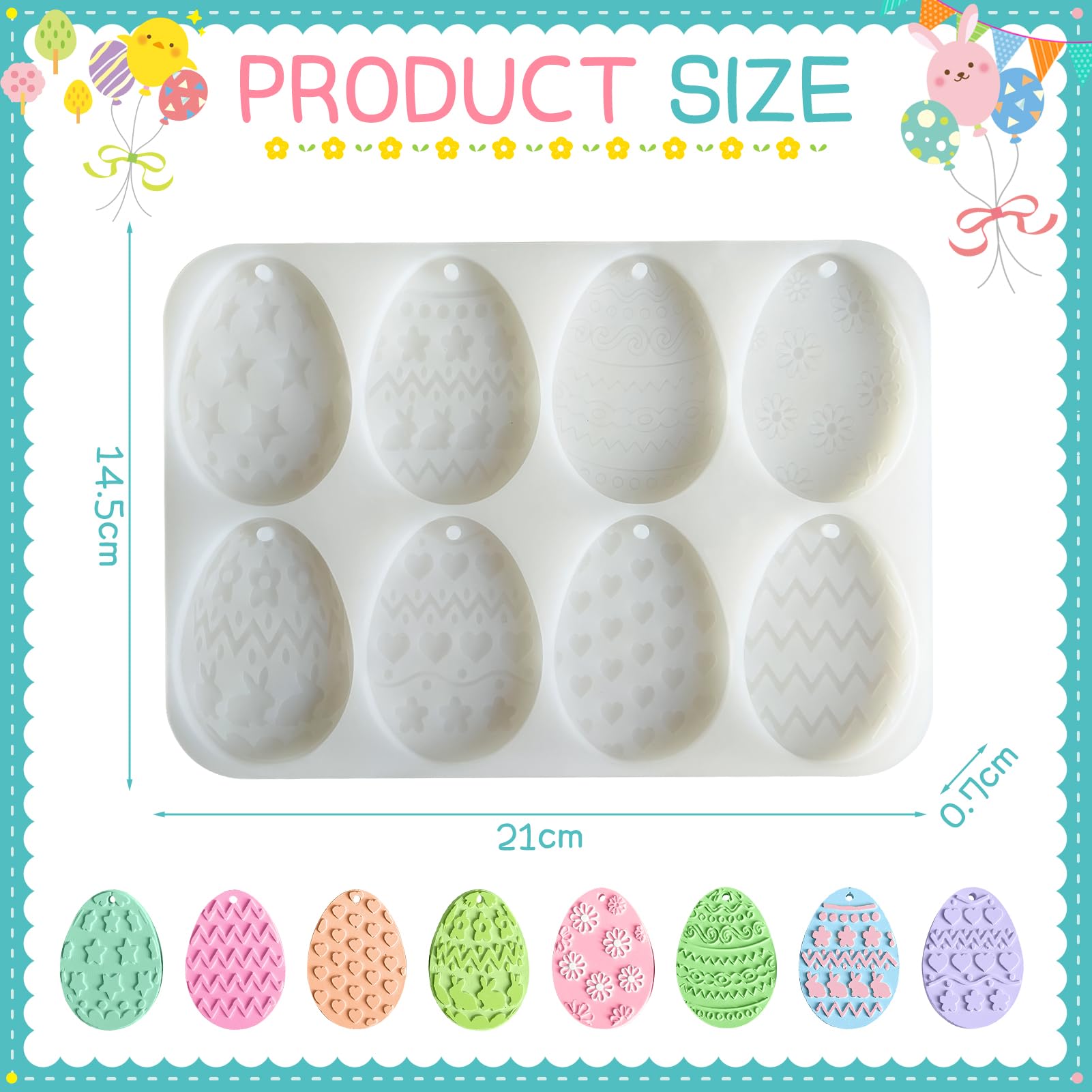 Stampo In Silicone Per Uova Di Pasqua – Alimentare, Flessibile E Antiaderente, Per Fai Da Te E Decorazioni Pasquali, Facile Da Sformare