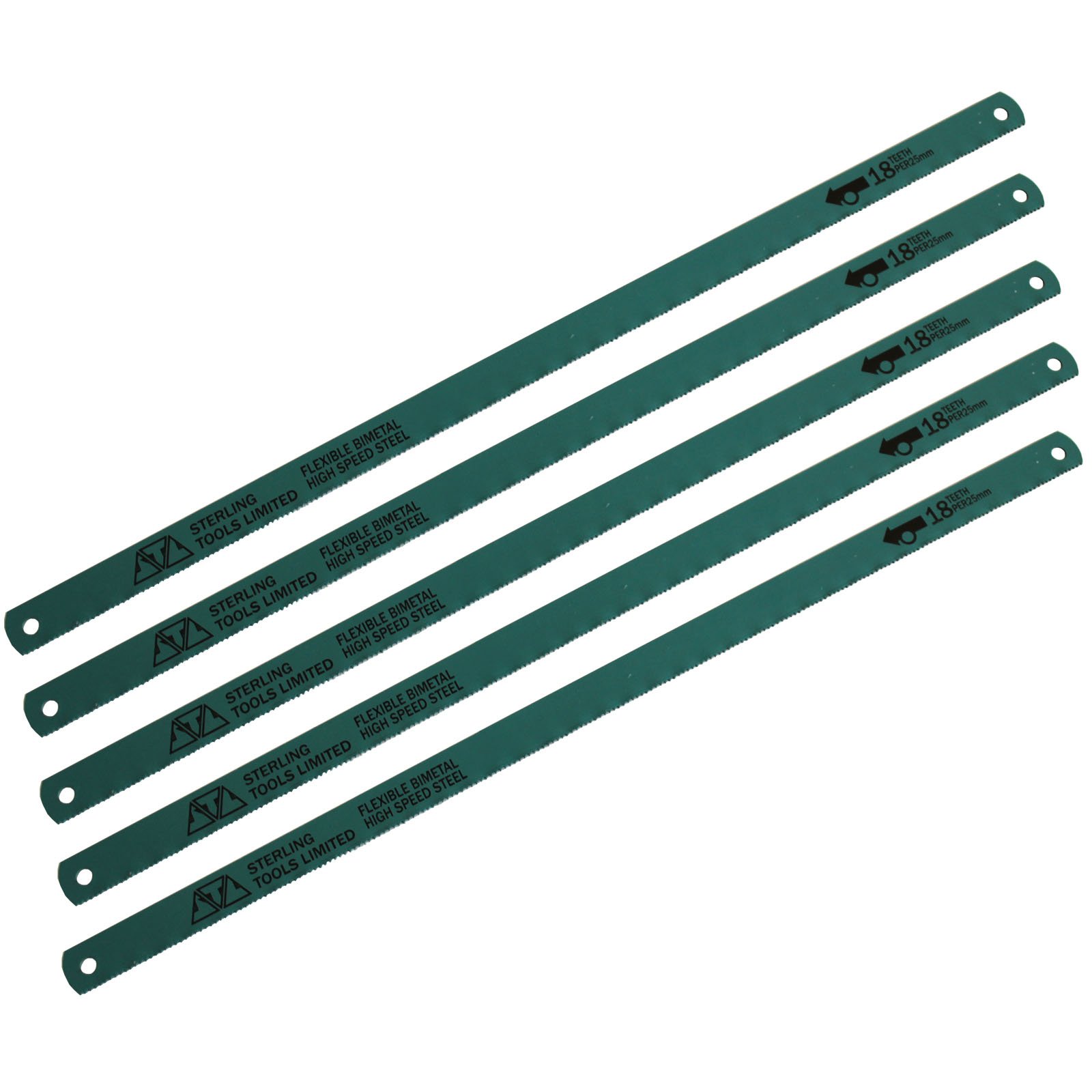 10 x Hacksaw Blades 18 TPI Bi-Metal Shatterproof High Speed Steel 12" 300mm by AllTrade Direct by AllTrade Direct