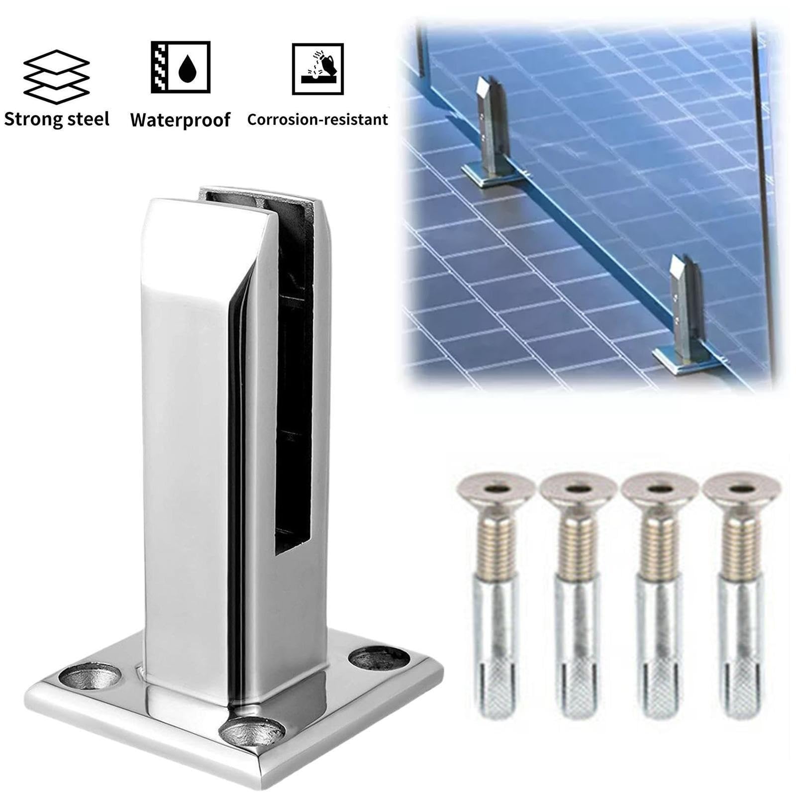 Soporte de abrazadera de clip de acero inoxidable para barandilla de piscina, balaustrada, escaleras y balcones para instalaciones seguras