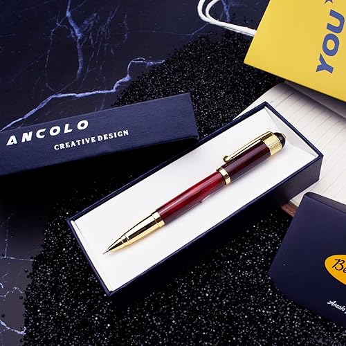 Miniatura 8 de Ancolo Bolígrafo personalizado con bolsa de regalo, tarjeta de regalo, bonito regalo de recuerdo, grabado con tu nombremensajenúmero de teléfono en