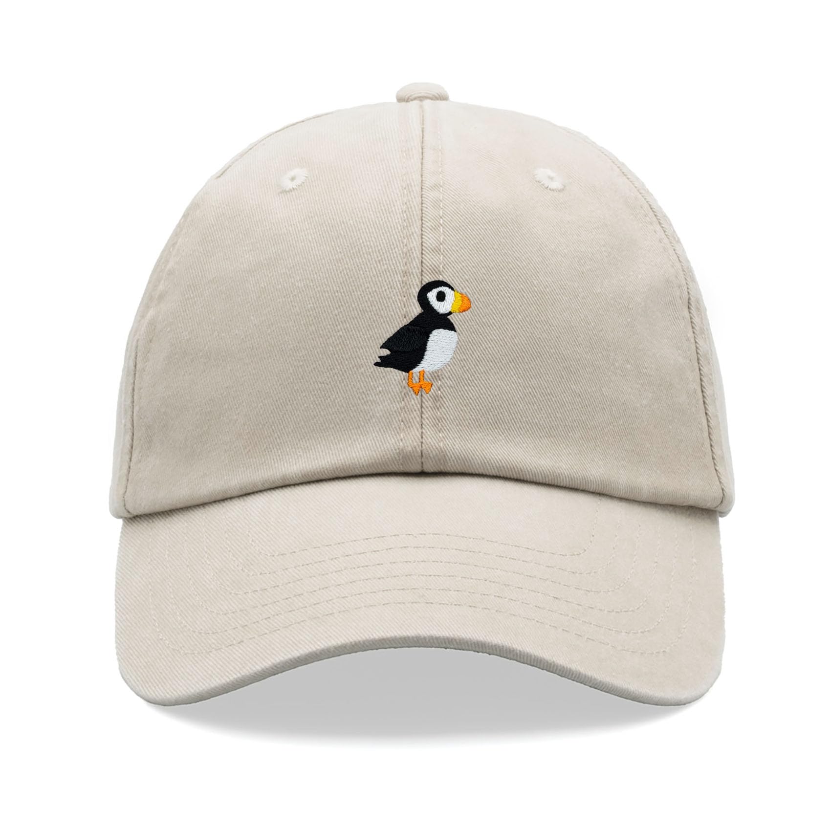 Puffin Baseball Cap Vintage Washed Unisex Dad Hat Adjustable Stone