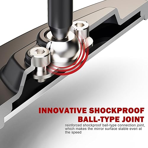 Miniatura 5 de MZS - Espejos retrovisores universales para motocicleta, motocicleta, Cruiser, Sport Street, Dirt Bike, Scooter, Honda Yamaha, Kawasaki, Suzuki, BMW