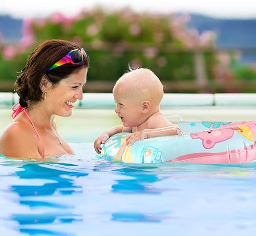 Miniatura 5 de Biange Flotador de piscina para bebés flotadores de natación con asiento de seguridad y asas flotadores de natación para bebés de 6 a 36 meses