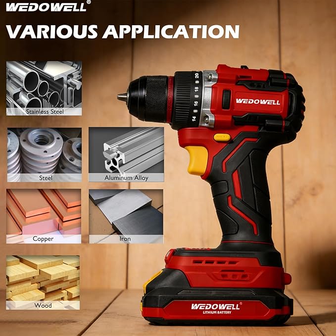 Taladro Atornillador Inalámbrico WEDOWELL 20V MAX, Motor Sin Escobillas miniatura 6