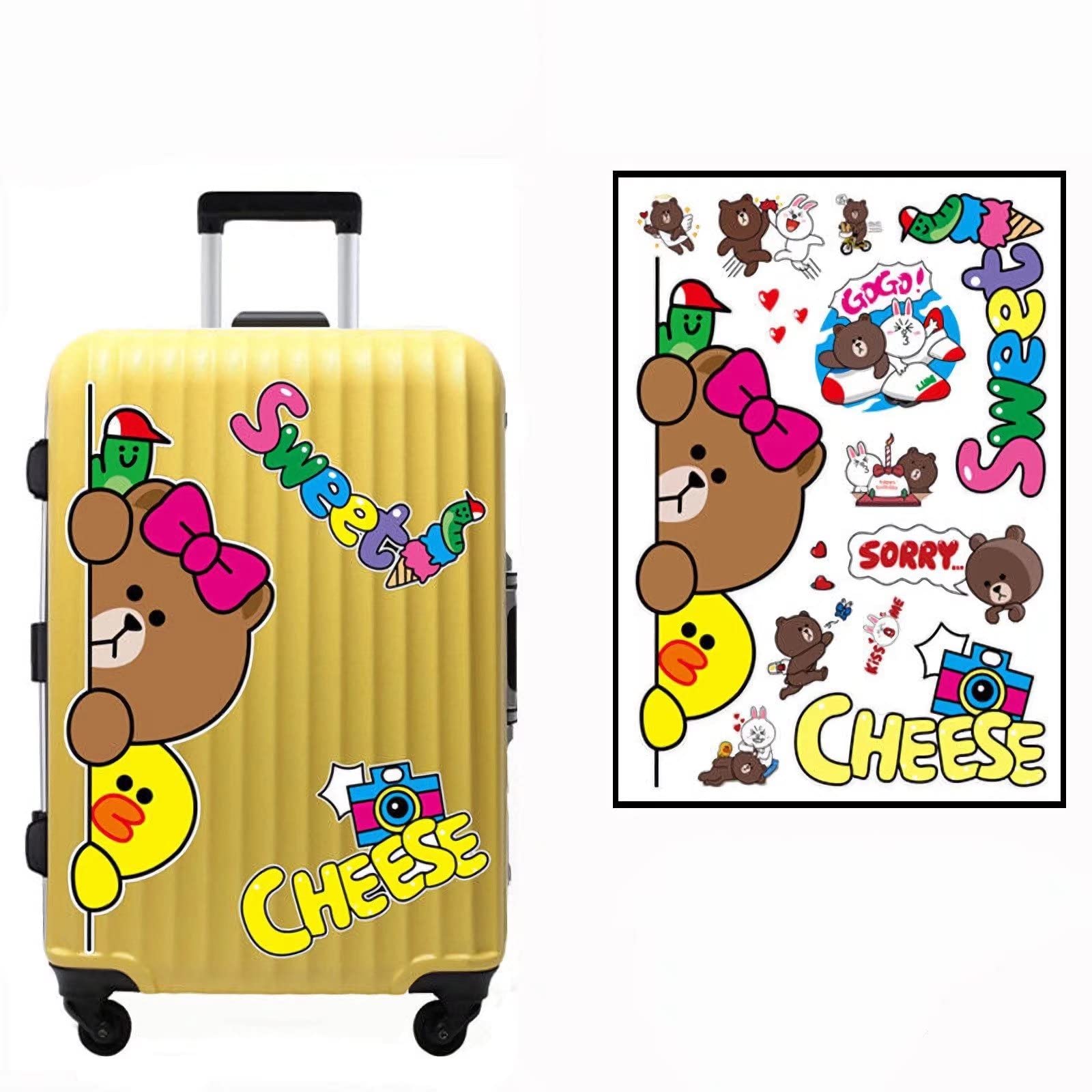 Amazon.co.jp: 大きい 韓国のクマ 漫画 スーツケース ステッカー 車の