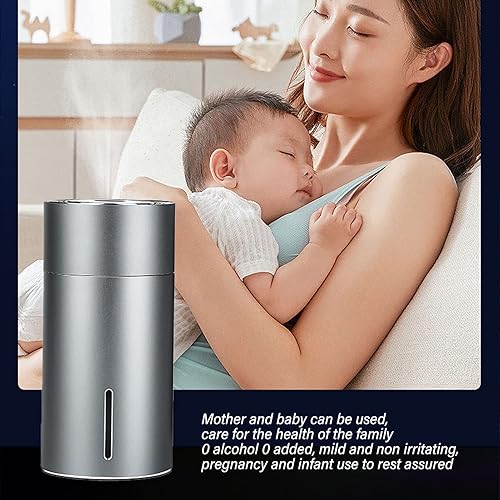 Miniatura 9 de Car Diffuser Usb Mini Humidifier,Usb 3 Gears Adjustable Automatic Induction Portable therapy Humidifier With Colorful Light (Gray)