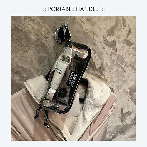 Miniatura 7 de Rough Enough Clear TSA - Neceser de maquillaje aprobado por la TSA, estuche para cosméticos, kit de afeitado, accesorio esencial de viaje con