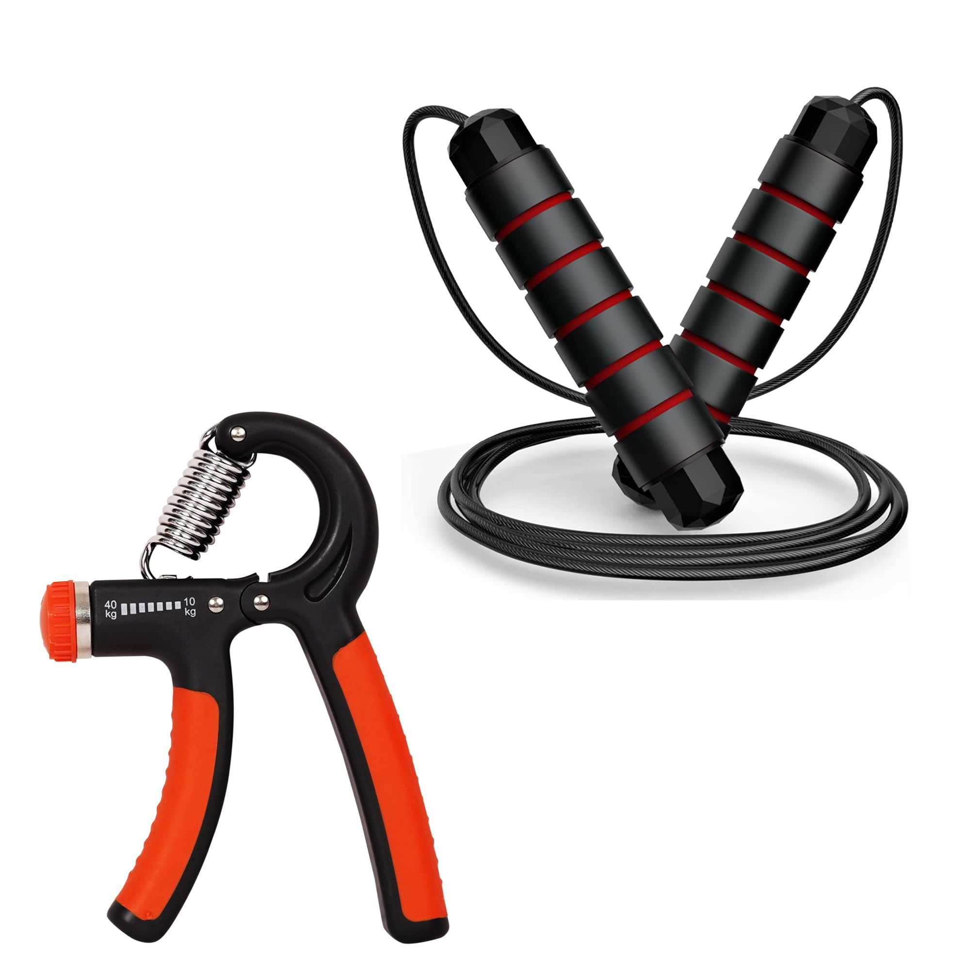 MANOGYAM Combo Pack of Skipping Rope & Hand Grip Strengthener, Fitness Grip, Speed Jump Rope, Fitness Combo Kit, Adjustbale Hand Grip, Forearm Trainer for Men & Women (B0CL9LW2SM) Amazon Price History, Amazon Price Tracker