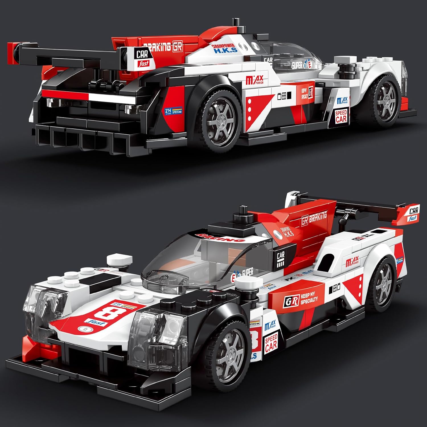 HIGH GODO Speed Racing Car Building Set, 1:20 Scale Sports Car Model Kit, Cool Collectible Cars Construction Toys Gifts for Adults Teens Age 14+ (368 Pieces) image 2