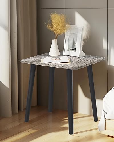 Miniatura 7 de Mesa auxiliar, mesa pequeña, moderna decoración del hogar para sala de estar, dormitorio, balcón oficina, fácil de montar (gris)