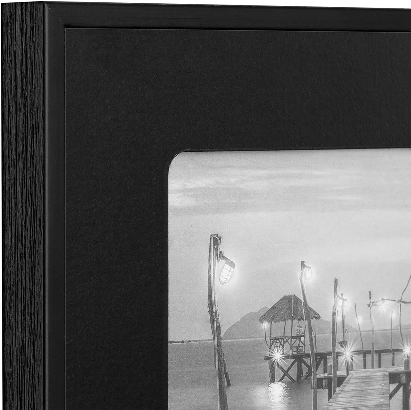 ONE WALL 12x16 Inch Multi Collage Picture Frame 5-Opening Black Wood Frame for Multiple Photos Display Two 4x6 & Two 4x4 & One 6x8 Photos - Wall Mounting Hardware Included