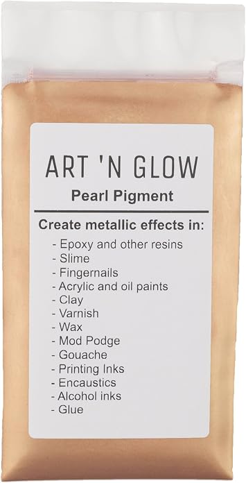 Rose Gold Mica Powder Pearlescent Pigment for Epoxy Resin and Paint - 25g