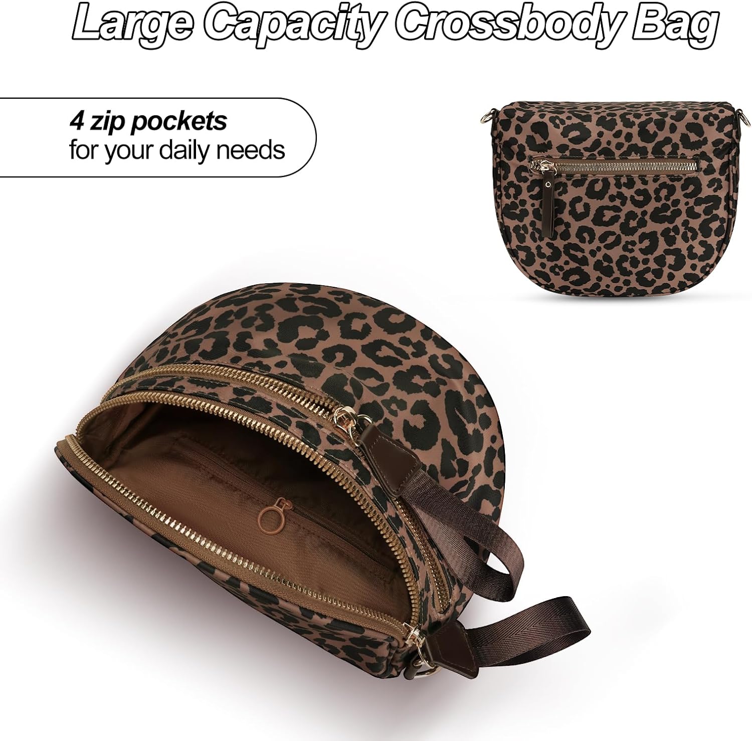Checkered Crossbody Bag,Nylon Bum Bags for Women Crossbody,Spacious Sling Bag Purse Fanny Packs with Shoulder Strap