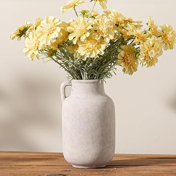Vanselia Ceramic Flower Vase Home Table Decor Living Room Farmhouse 9.7 in