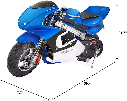 Miniatura 5 de XtremepowerUS Mini motocicleta prémium de bolsillo a gasolina de 40 cc, con motor de 4 tiempos para niños, con asiento acolchado aprobada por la EPA