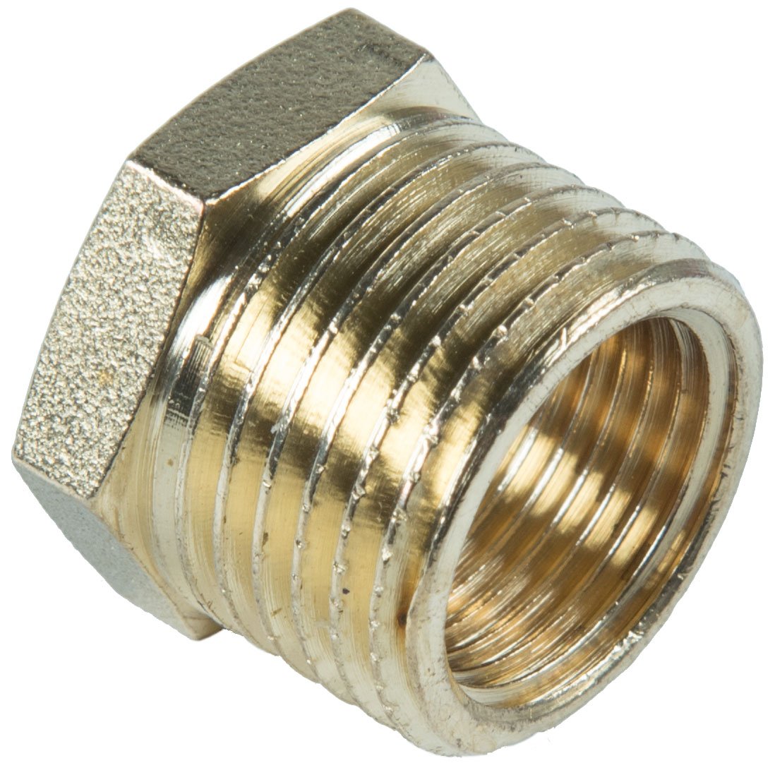 CORNAT TEC396300 Rękaw redukcyjny 1/2ETx3/8IT mosiądz, czerwony, 1/2 cala Aussengewinde x 3/8 cala Innengewinde