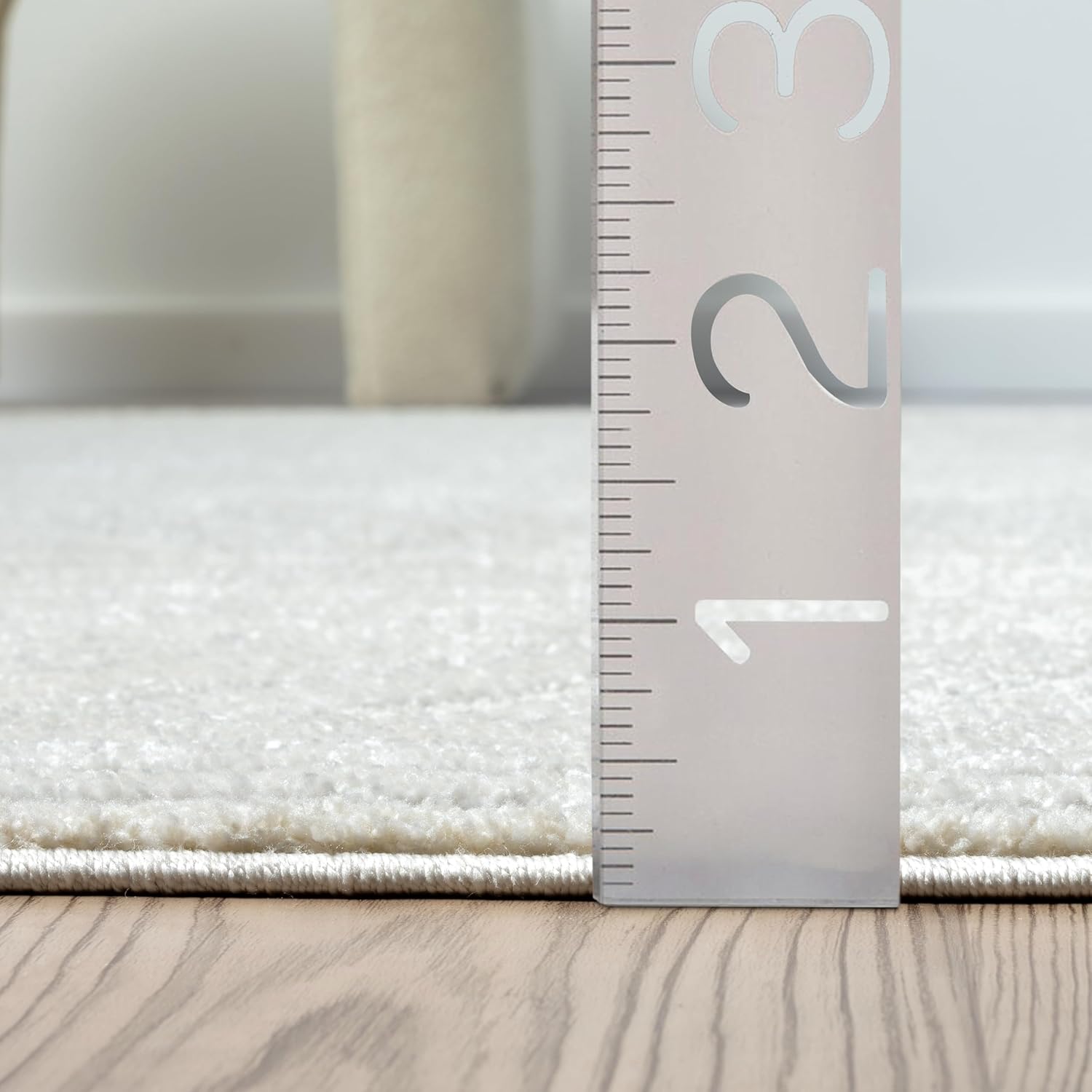 Abani Cozy Cream Area Rug for Living Room, Bedroom - Geometric Diamond Pattern - 5' x 8' - Durable & Easy to Clean