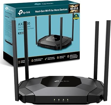 TP-Link TL-WA3001 AX3000Mbps Access Point, Wi-Fi 6 Dual Band WiFi Extender Booster, Client Mode, Ultimate Wireless Speed, WPA3 Security WiFi Extender, Beamforming Technology, Gigabit Ethernet Port