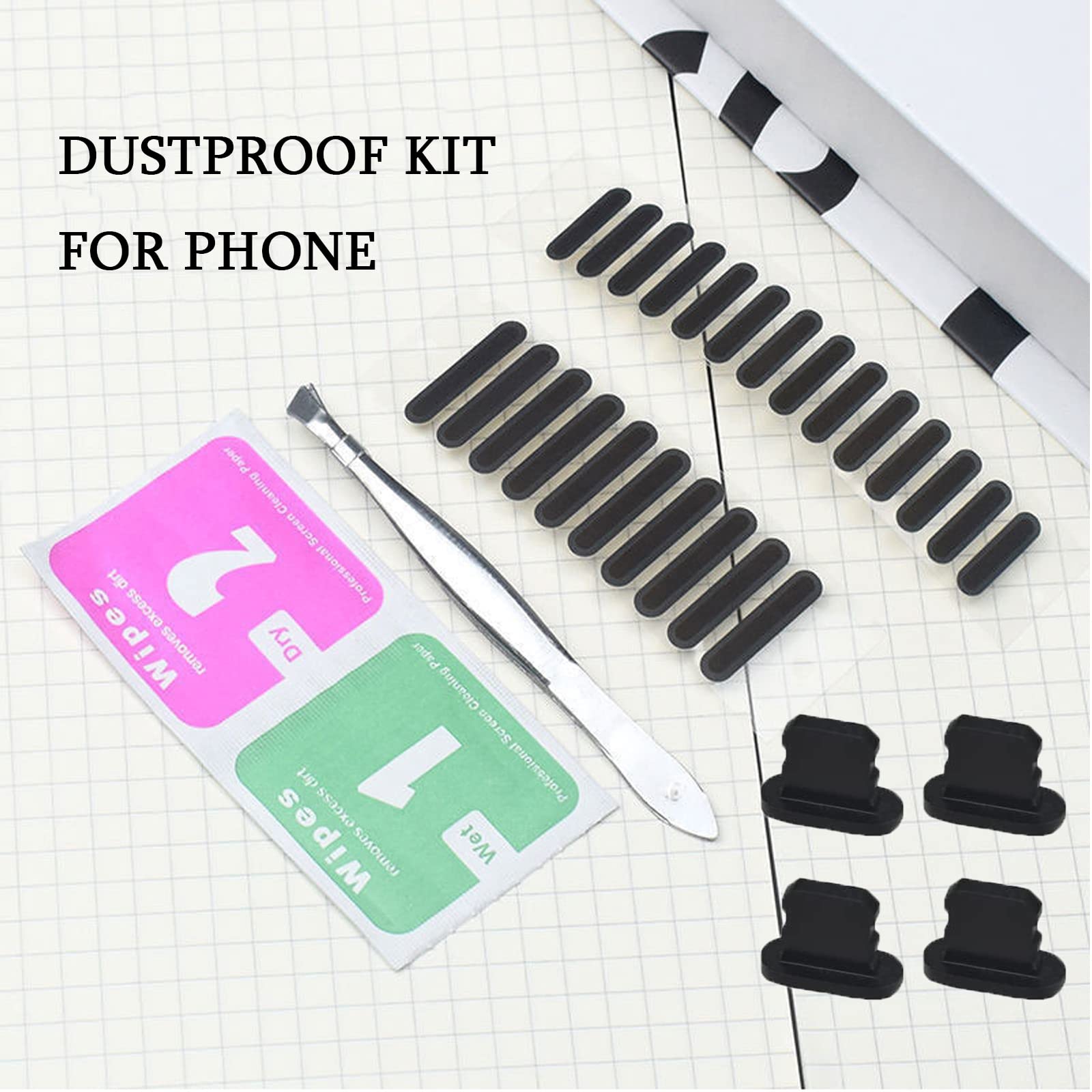 Kit Antipolvere AONAT Per IPhone, Reti Per Altoparlanti E Tappi Per Porta Di Ricarica, Compatibile Con X/11/12/13/14 - 2