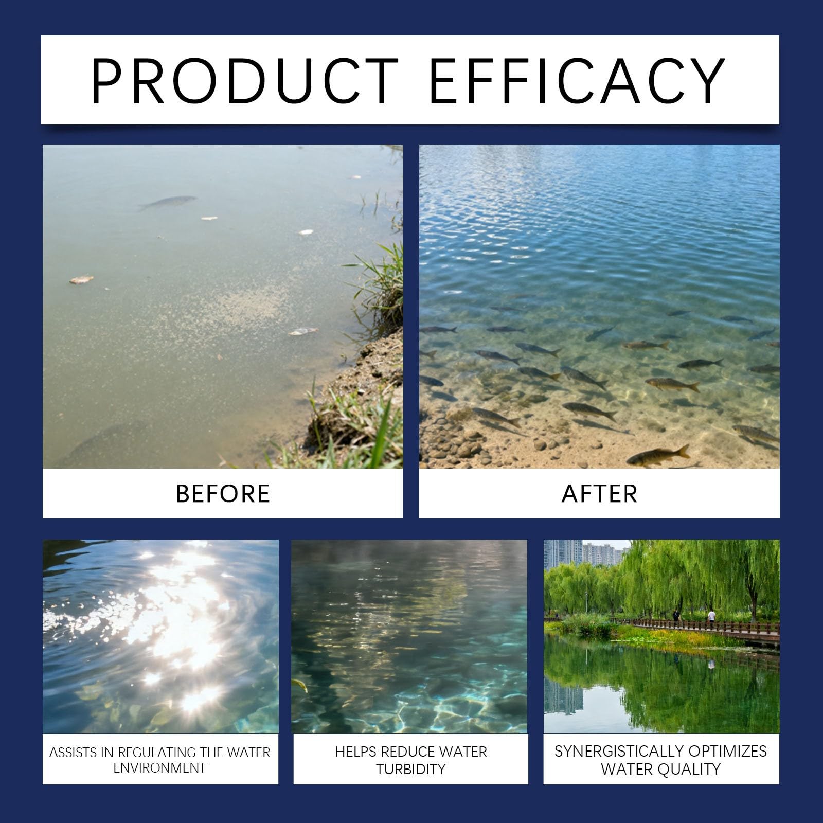 Aqua Guardian Pro Formule pour étang, soin aquatique, poudre d'aquarium, mélange facile, clarificateur pour aquarium, crevettes, crabes, eau de bassin