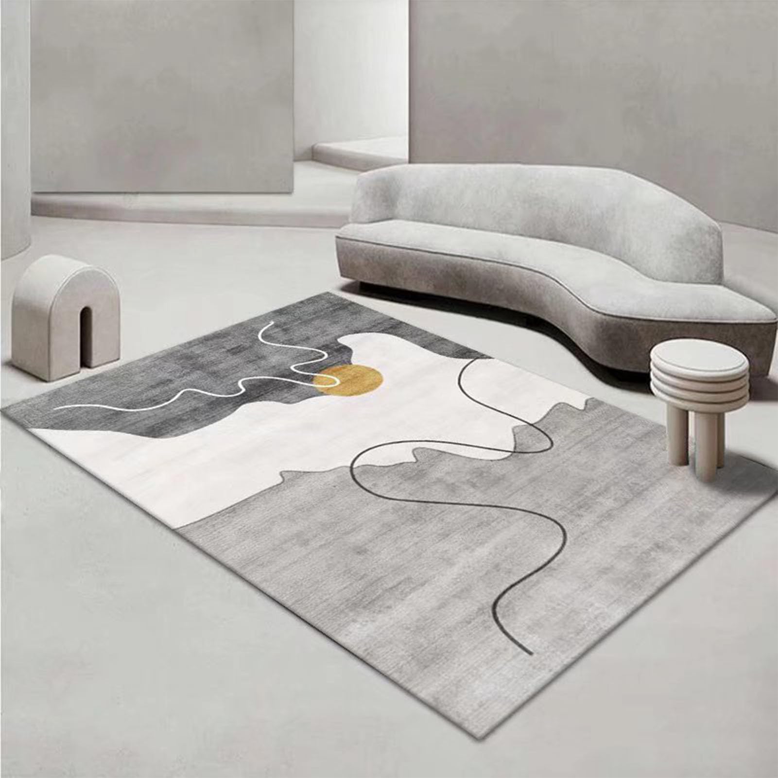 Tapis de salon 140x200 cm géométrique et moderne pour chambre
