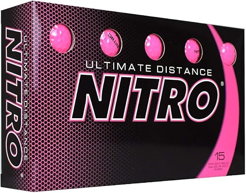 Nitro Ultimate Distance - Pelotas de golf (paquete de 15 unidades)