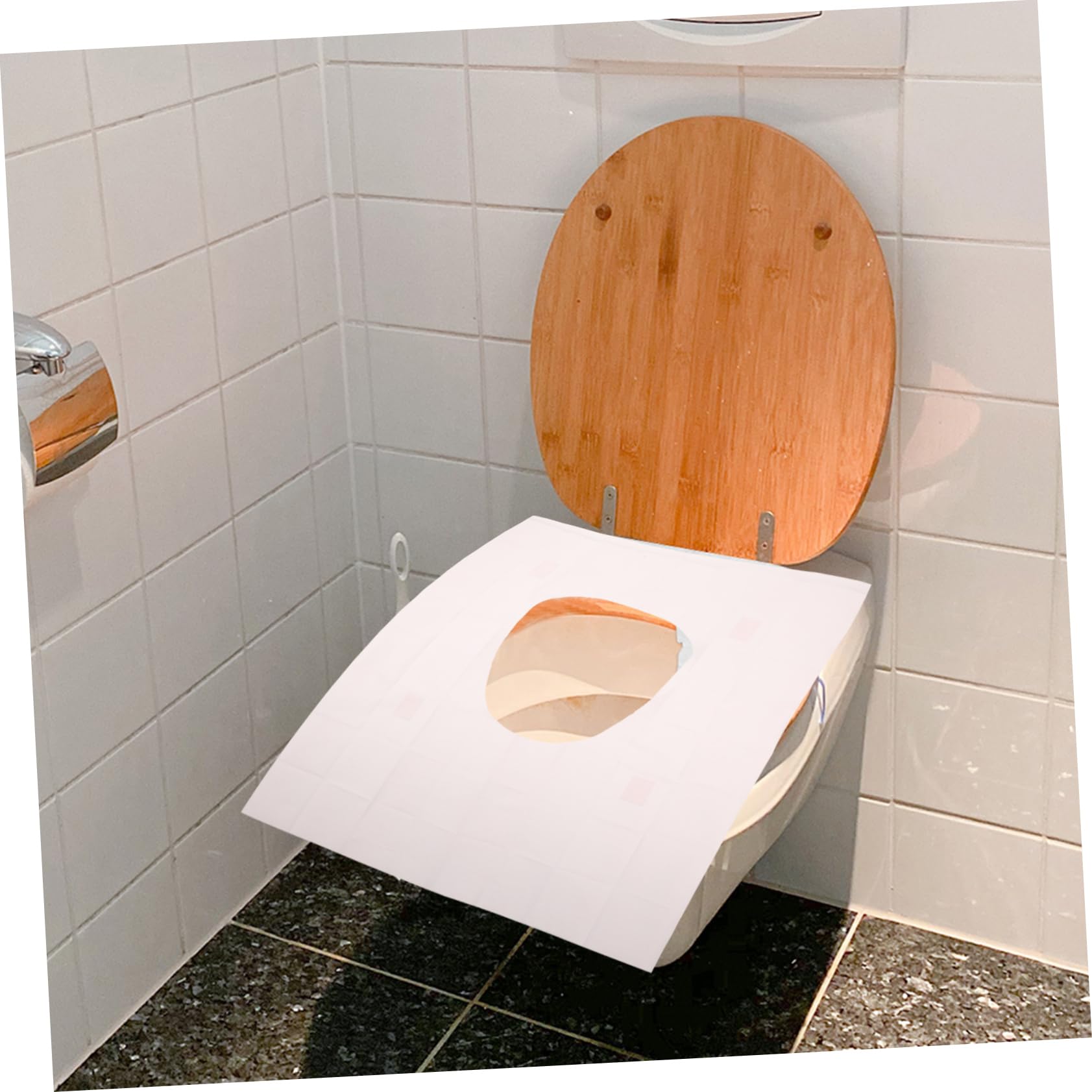 CIYODO 50pcs Waterproof Seat Cover Portable Toilet Seat Pad for Home Hotel Public Restroom