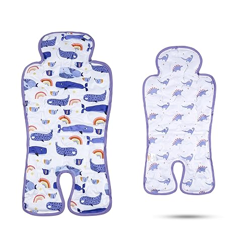 Miniatura 10 de Almohadilla enfriadora de gel para asiento de automóvil, 1 paquete de doble cara, alfombrilla universal para cochecito de bebé, forro de asiento de