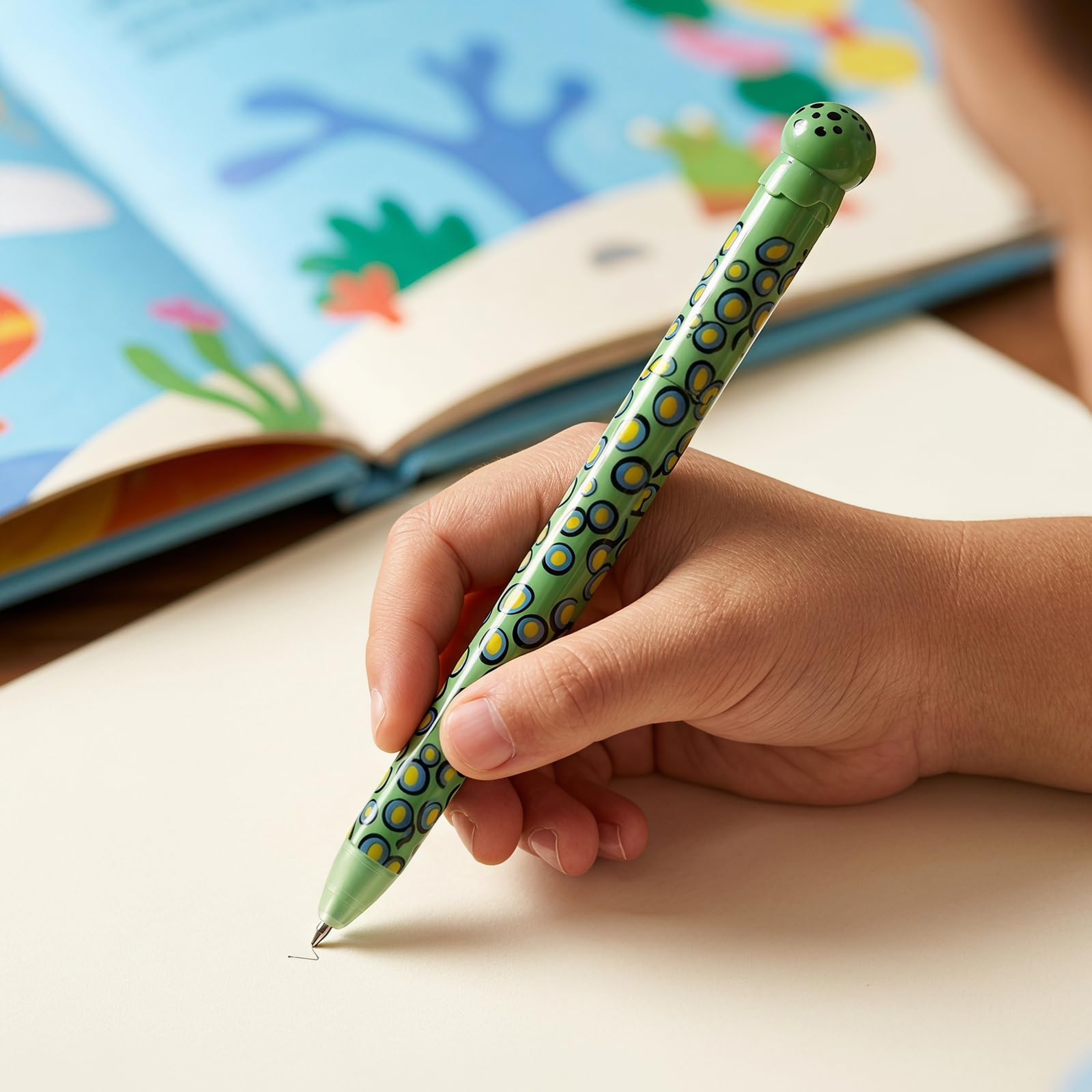 Pióra zmywalne, 6 sztuk, 0,5 mm długopis żelowy ze zwierzętami morskimi