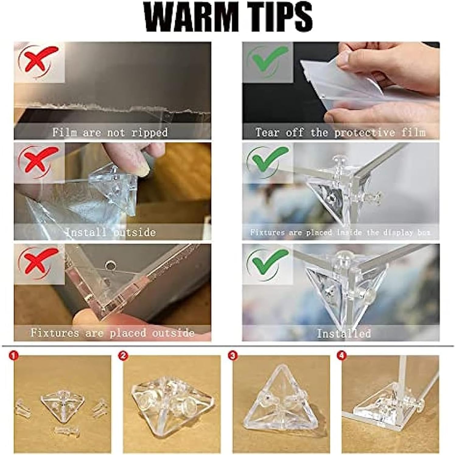 Acrylic Display Case for Lego 41757 Building Toy Set,Dustproof Display Box,Clear Acrylic Plate with Base(Background)