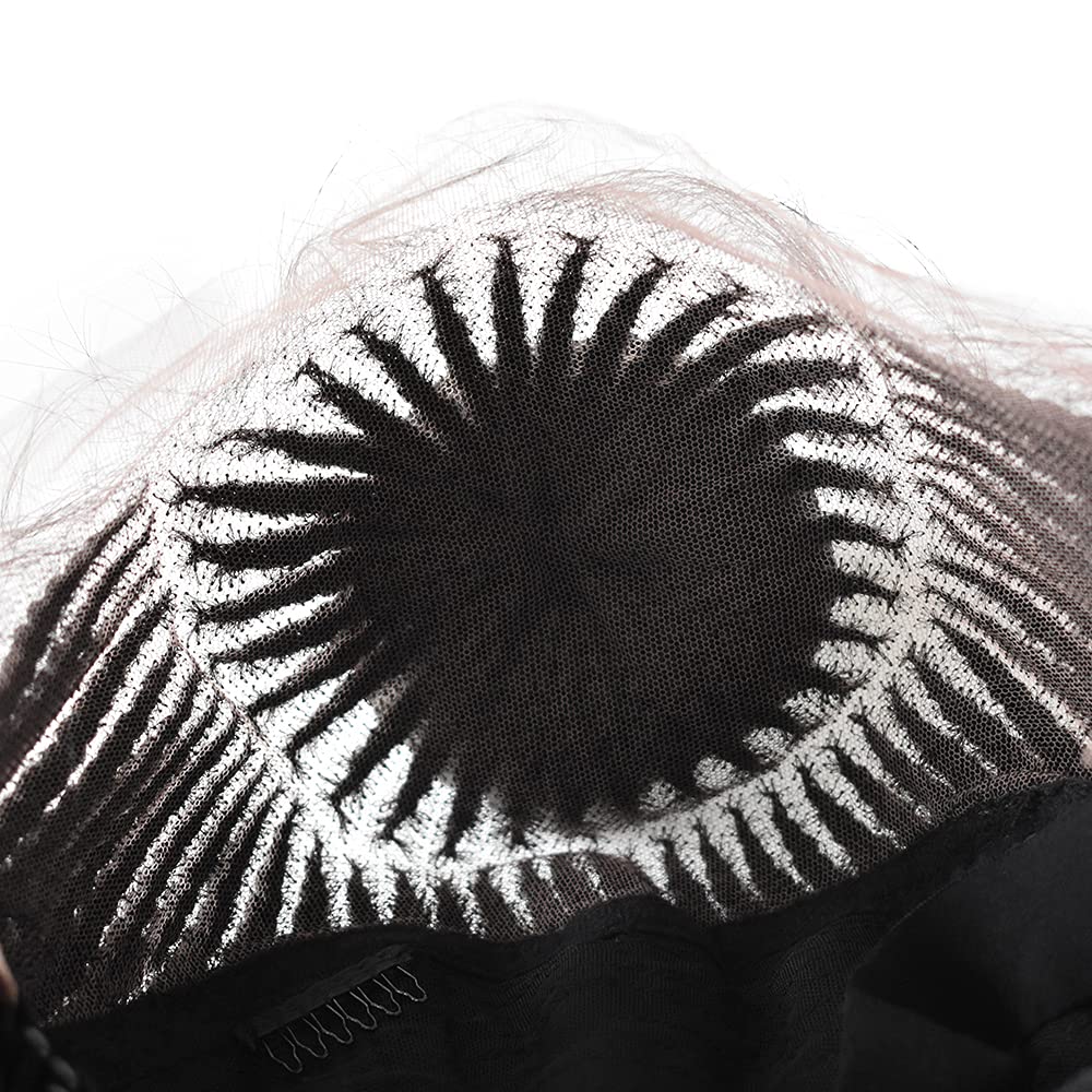 Hand Braided 13"x7" Swiss Lace Front Updo Bun Twist Braids Wigs with Baby Hair Quality Synthetic Lightweight Box Braided Wig for Black Women (35", 1B# Black)