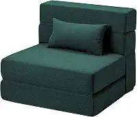 Sofá-cama dobrável com travesseiro - Cadeira conversível sofá de chão e colchão de dormir, cama dobrável de espuma viscoelástica para sala de estar/dormitório/quarto de hóspedes/escritório em