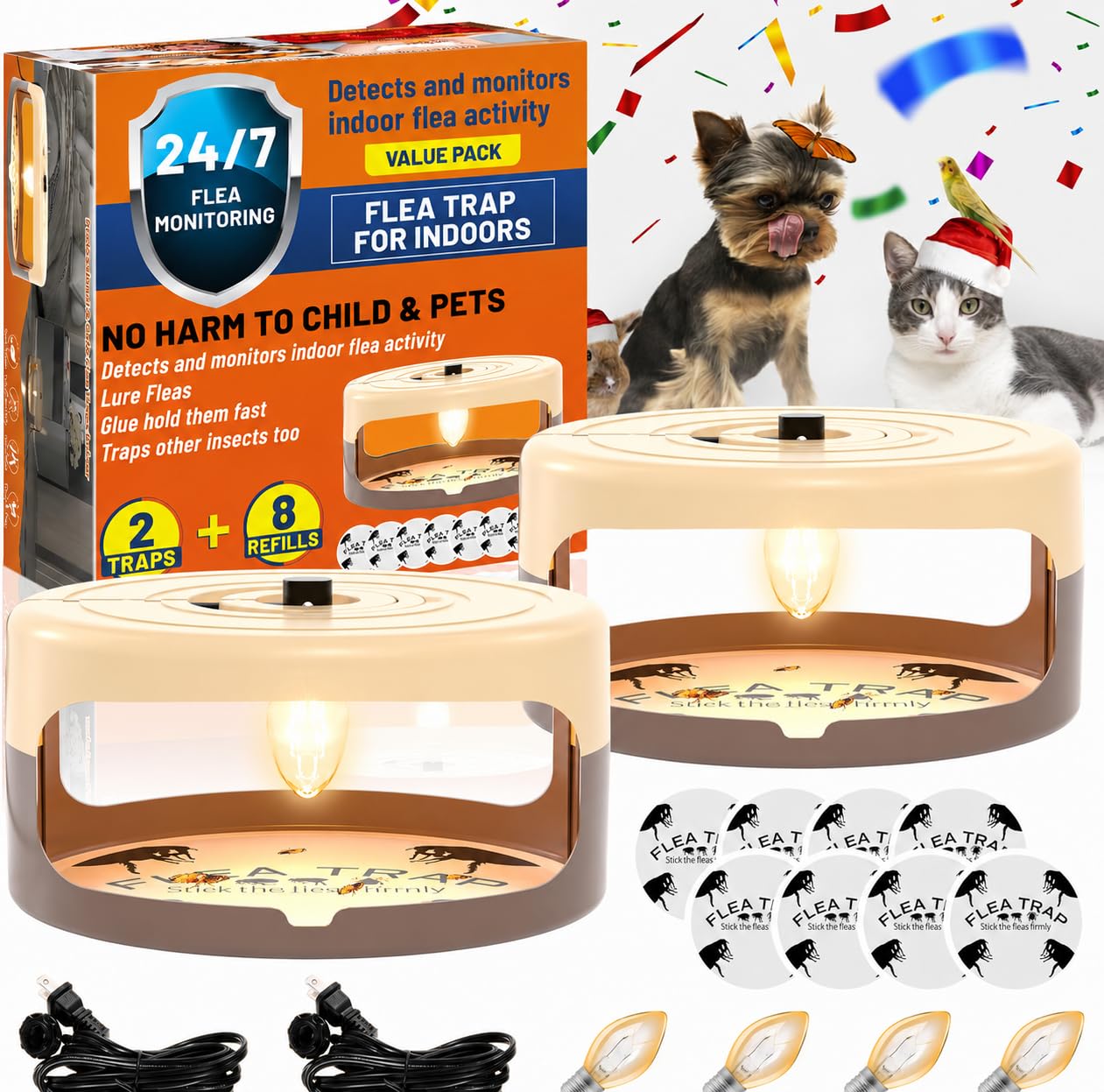2 Pack Flea Traps