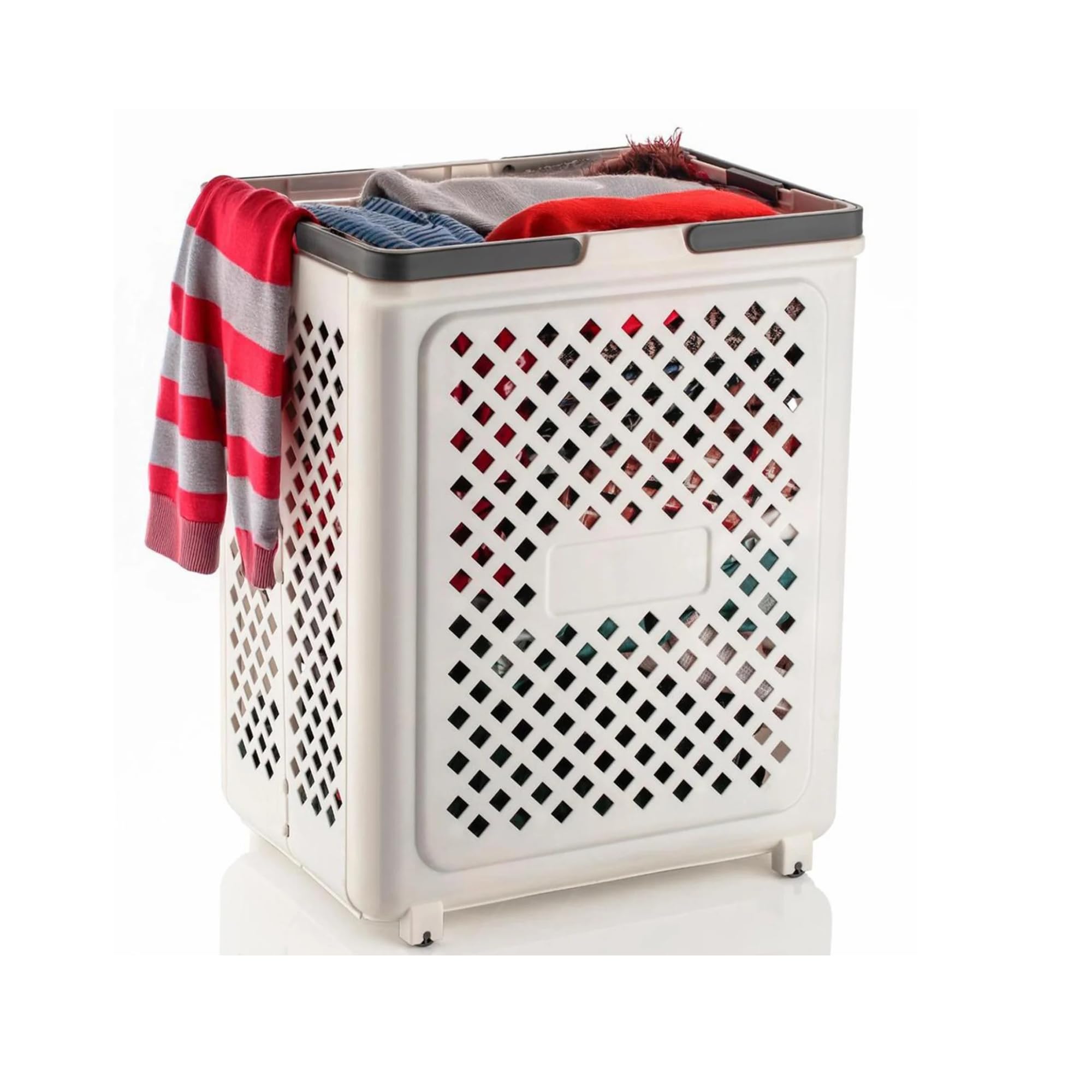 Multipurpose Foldable Laundry Basket with Wheels – Collapsible Hamper with Lid, Durable Handles & Removable Liner – Rolling Laundry Cart for Home, Dorm, or Apartment-image-24