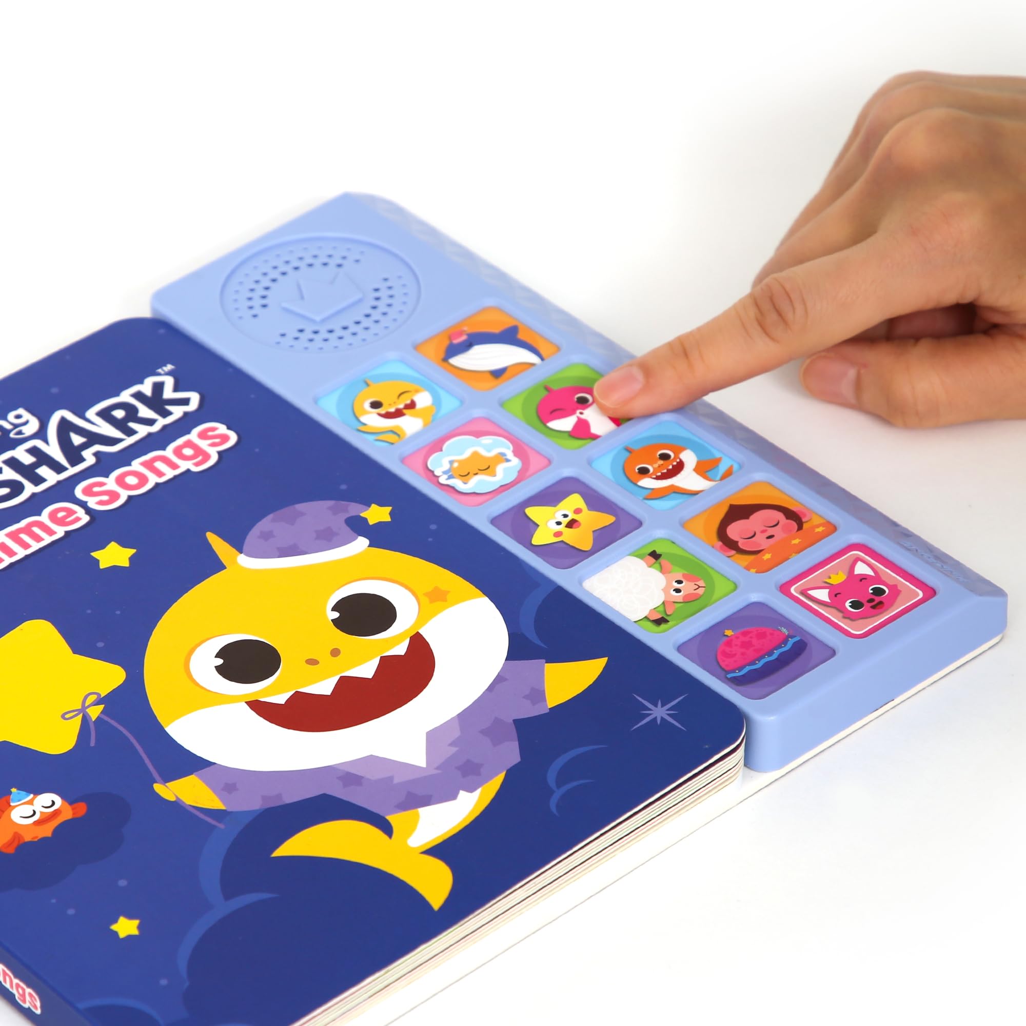 Baby Shark Livre sonore à 10 boutons pour enfants, livres d'apprentissage interactifs pour tout-petits, jouets d'apprentissage et d'éducation, cadeaux pour bébés requins pour enfants