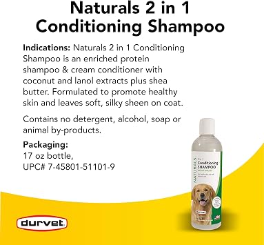 Durvet Naturals Conditioner Shampoo, 17-Ounce
