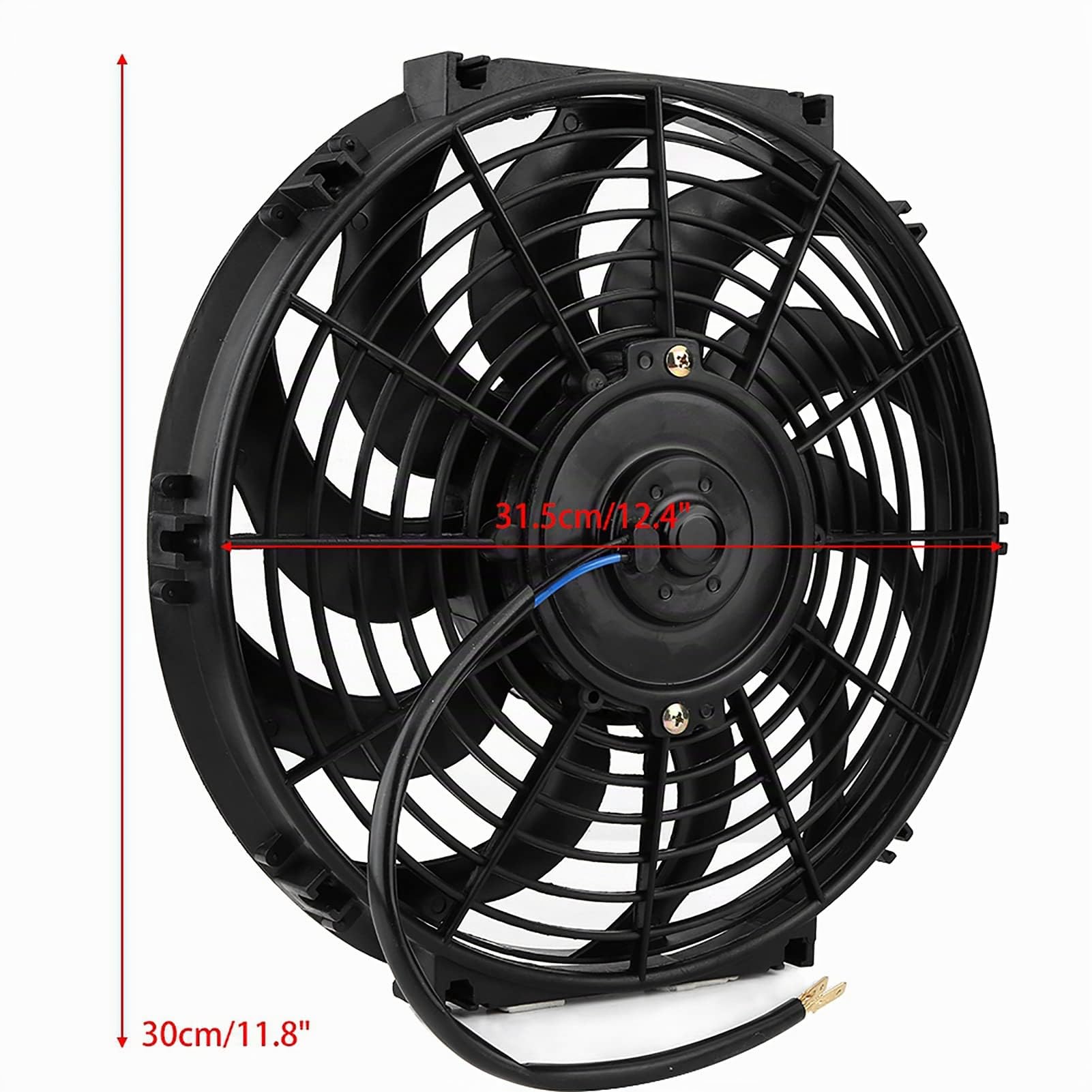 12-Zoll-Universal-Auto-Lüfter für Schlanke Push-Pull-Elektromotoren, 12 V – Top-Qualität, Ultraschlankes Design, Einzigartiger Lüfterflügel, Geringer Verbrauch und