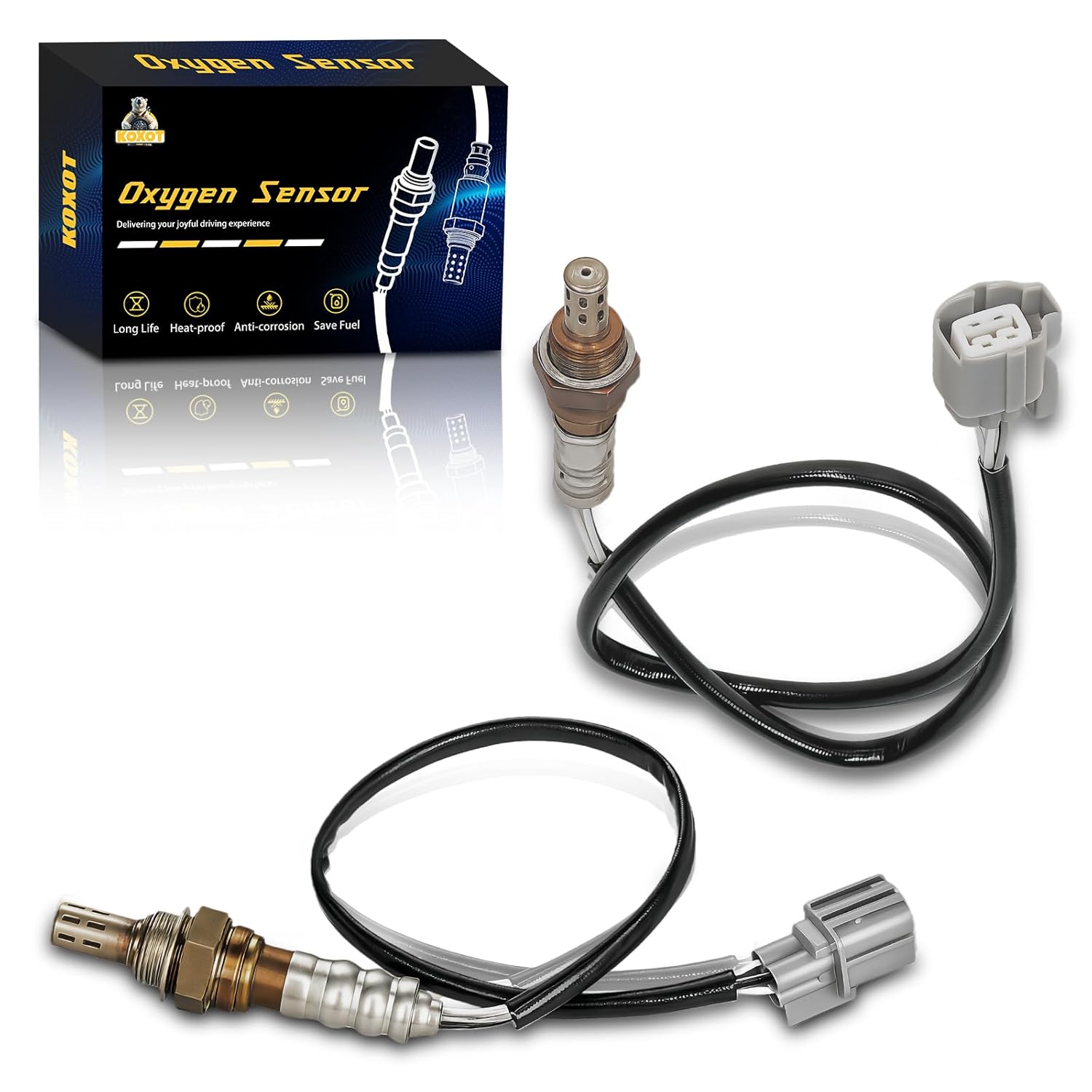 Oxygen Sensor Upstream Downstream O2 Sensor 2Pc for Honda Civic Accord Odyssey Pilot Prelude 1996 1997 1998 1999 2000 2001 2002 2003 2004, for Acura CL MDX TL, for Isuzu Oasis #234-4092 234-4123