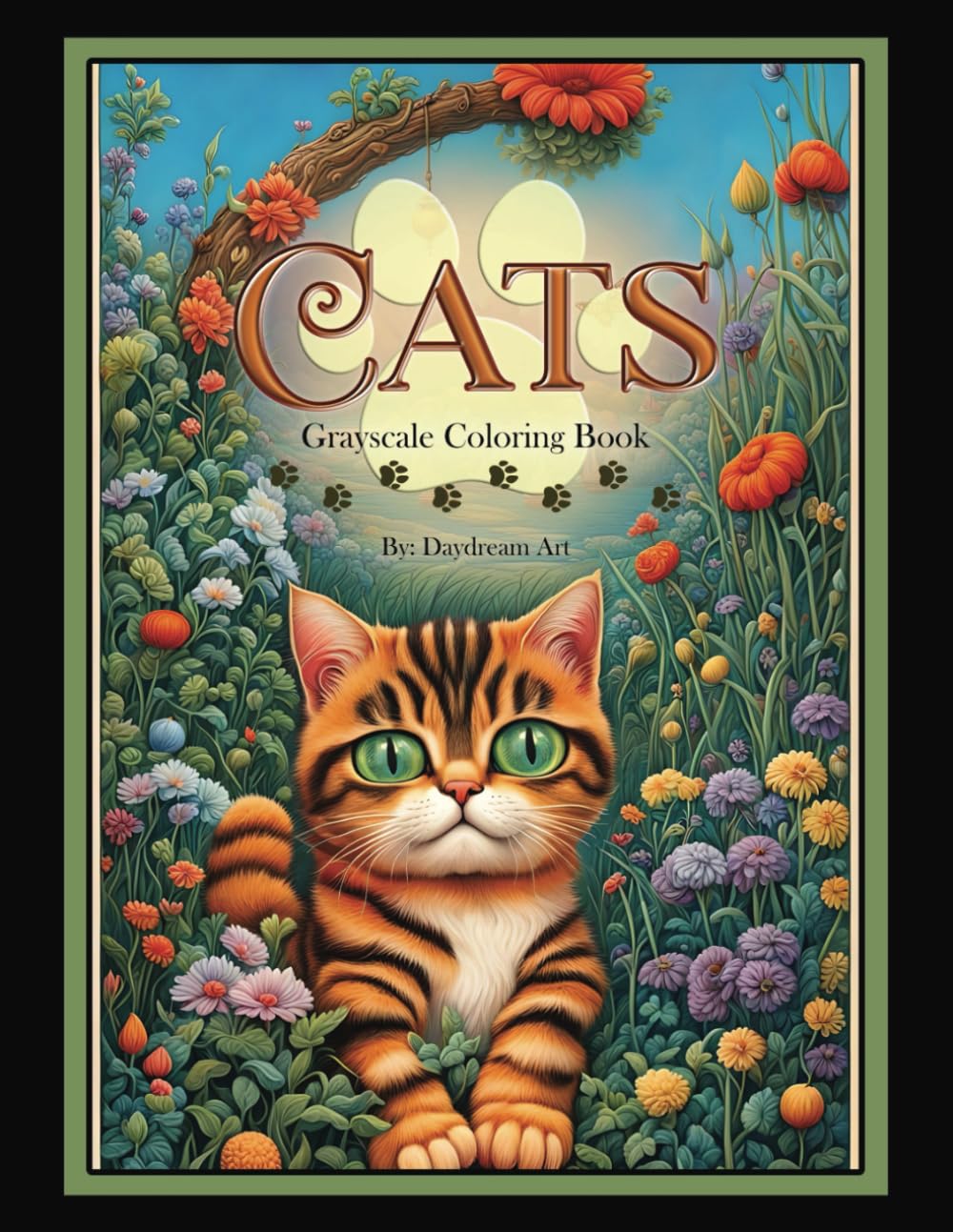 Cats Grayscale Coloring Book: 35 Cute cat images to color
