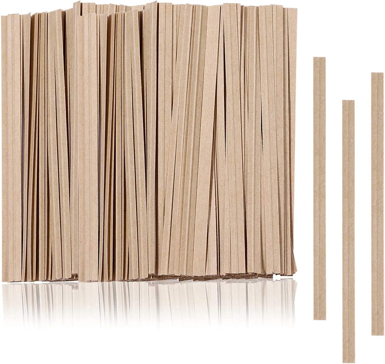 AYF 1000 Pcs 6" Twist Ties, Kraft Paper Twist Ties Plant Ties Cable Ties Reusable Bread Ties for Party Cello Candy Coffee Treat Bags Cake Pops