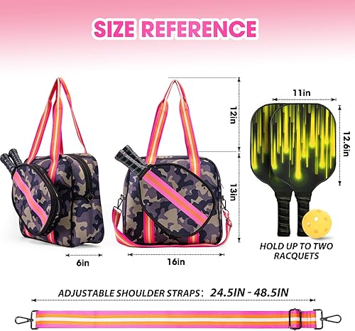 Miniatura 2 de Bolso bandolera de pickleball para mujeres y hombres, bolsas de pickleball para mujeres y hombres, bolsas de pickleball para damas