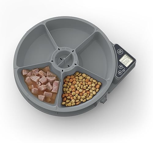 Miniatura 10 de Cat Mate C500 - Comedero automático para mascotas con temporizador digital para gatos y perros pequeños blanco 134 x 114 x 28 pulgadas