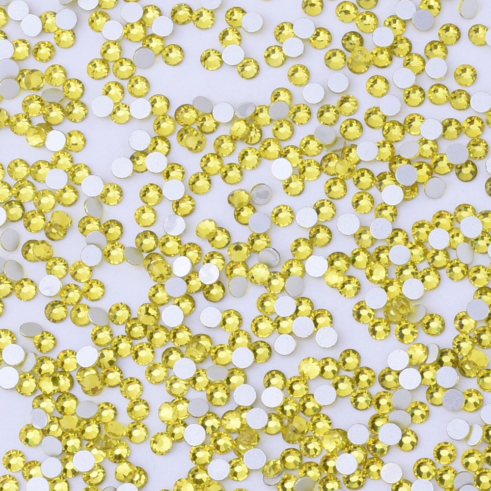 Rosebeading 1440pcs SS5 1.8mm Color Citrine flat back nail art deco non hotfix rhinestones for Rhinestone & Decoration,jewelry findings,light yellow