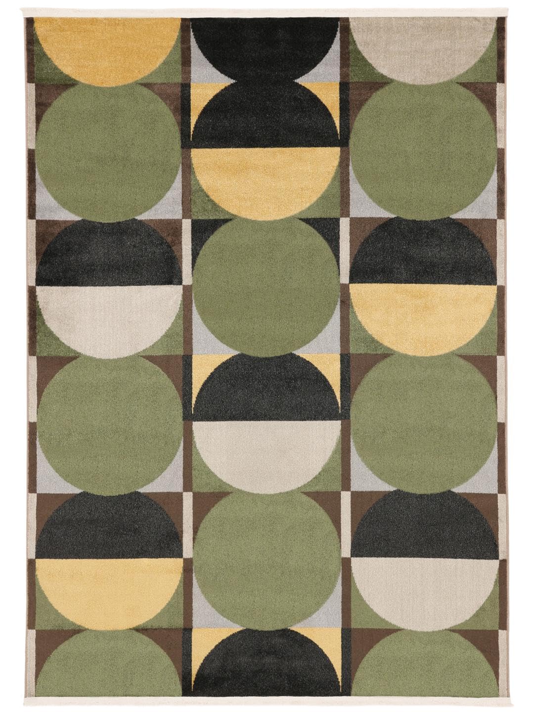 RugVista Jeff, Teppich, Moderne Teppiche, 160 x 230 cm, Rechteckig, Mittlerer Stapel, Wohnzimmer, Schlafzimmer, Maschinenwäsche, Oeko_tex_100, Grün