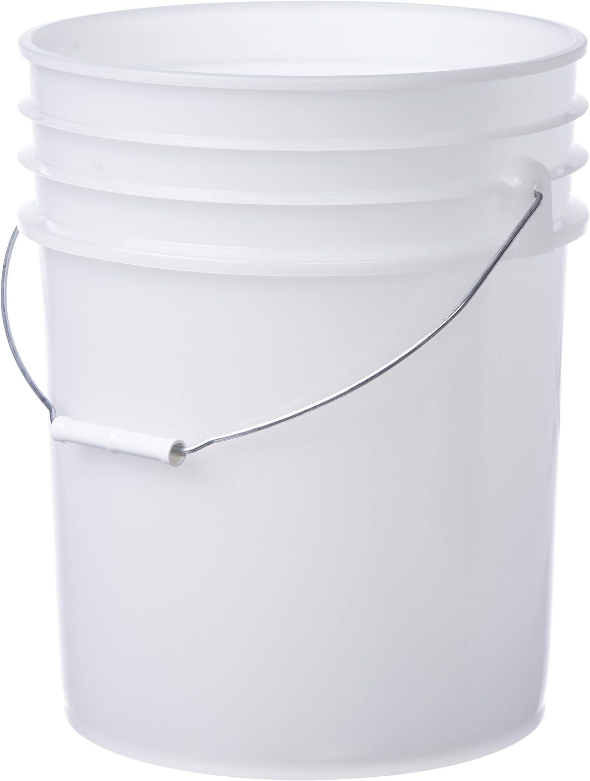 Hudson Exchange Premium 5 Gallon Bucket, HDPE, Natural, 12 Pack