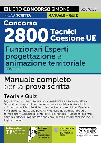 Concorso 2800 Tecnici Coesione UE - Funzionari Esperti Progettazione e animazione territoriale (FP/COE)