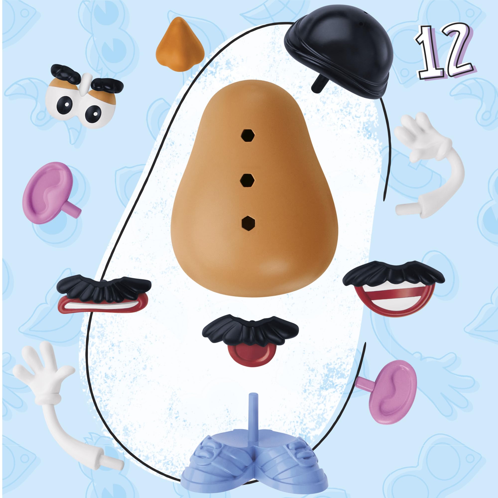 Potato Head Gadający Pan Bulwa z filmu "Toy Story 5" wytwórni Disney/Pixar z ponad 25 efektami dźwiękowymi i wypowiadanymi frazami, zabawki przedszkolne dla dzieci w wieku od 2 lat - wersja angielska