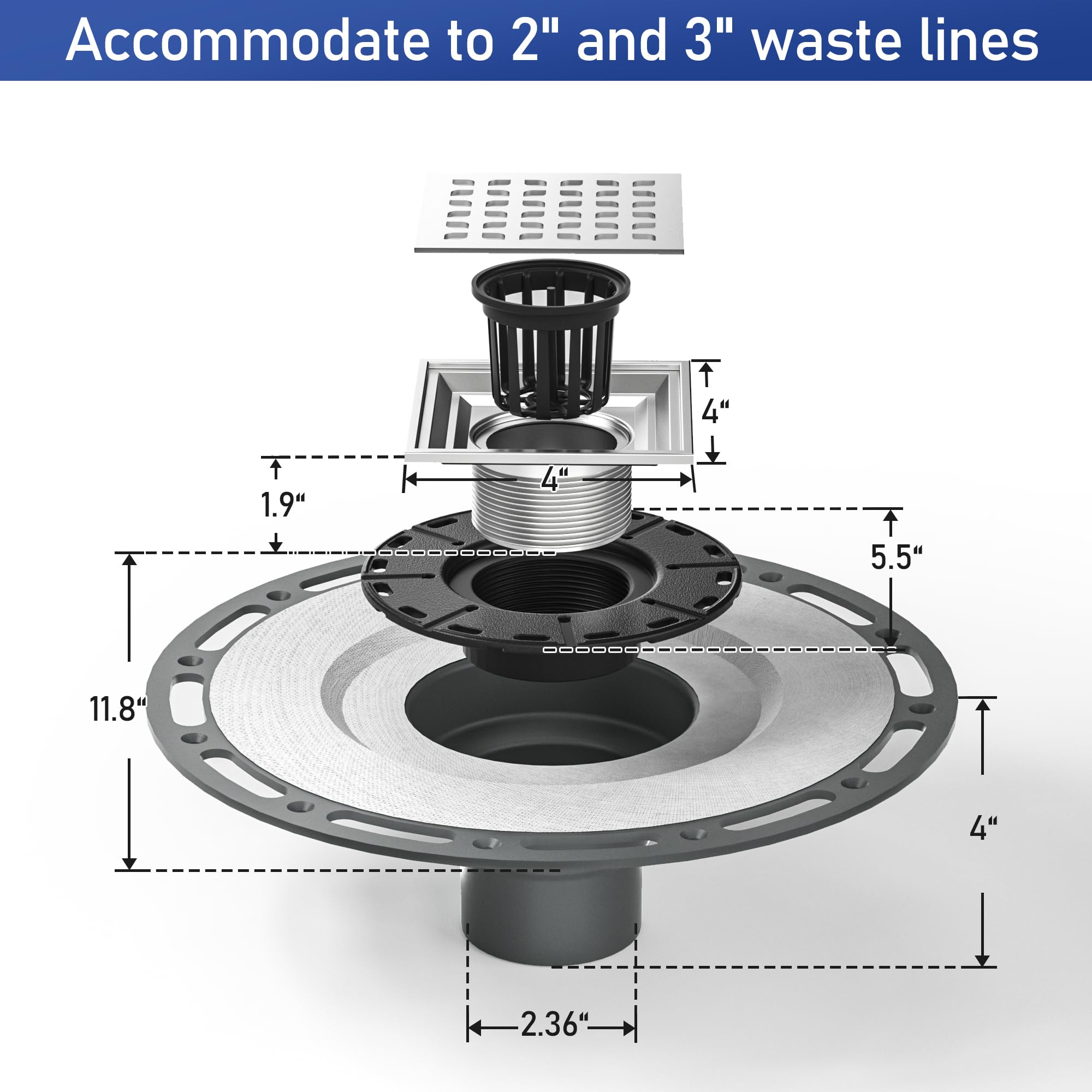 Colonna Doccia Quadrata Con Deviatore In Acciaio Inox Zeus Top Line Metaform | Echome - Foto 8