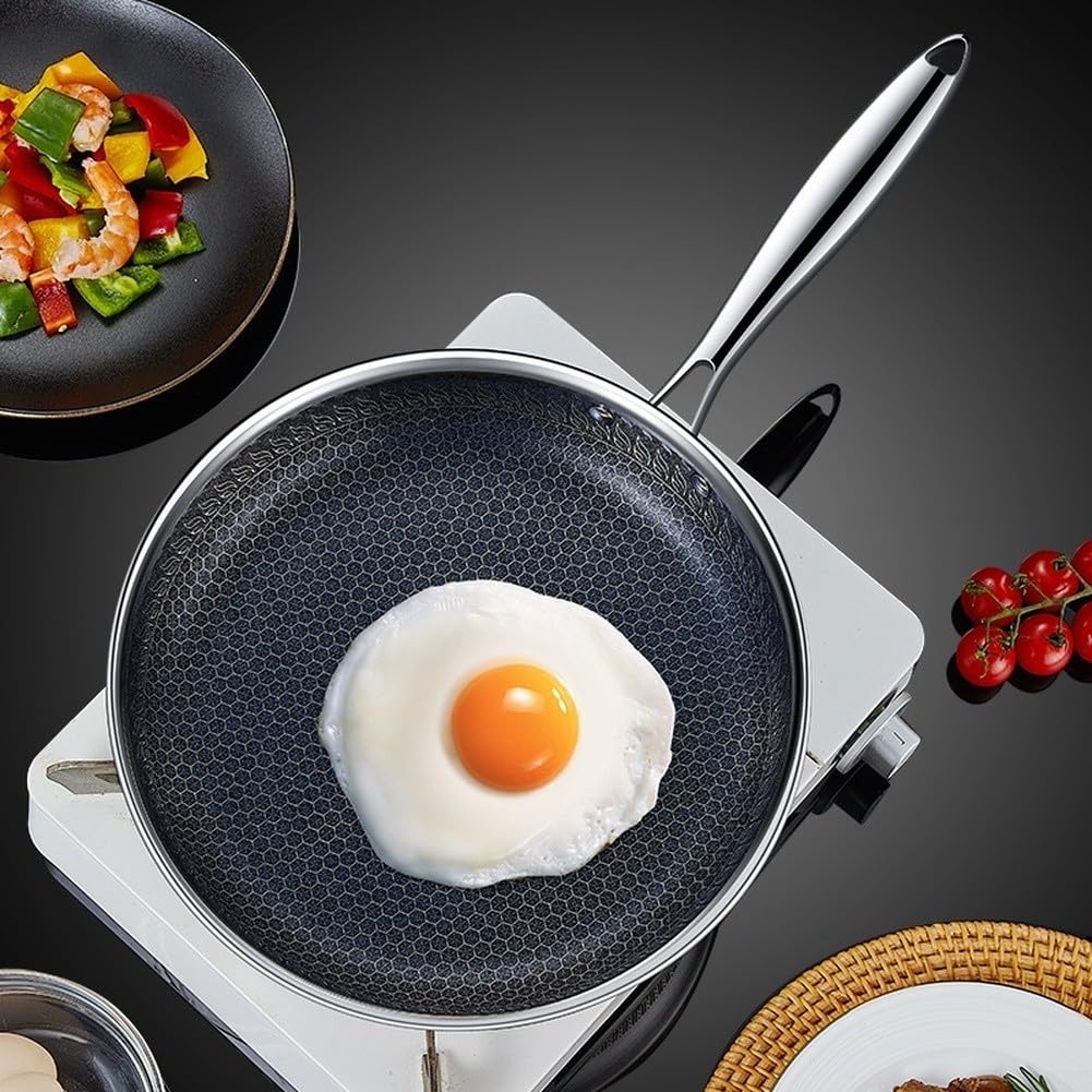 Waben-Design Bratpfanne 28cm 316L Stahl Spülmaschinenfest